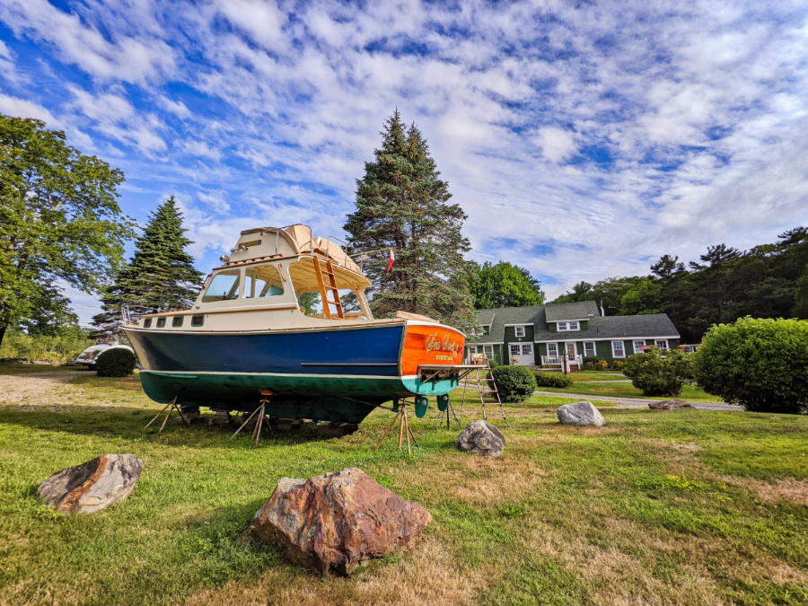 Dry Dock Boat at Megunticook Campground Rockport Maine 1
