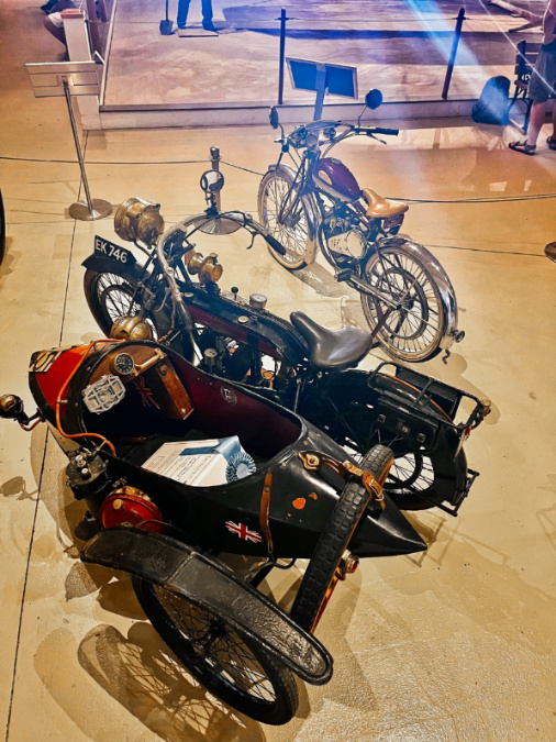 Classic Motorcycles in Owls Head Transportation Museum Mid Coast Maine 1