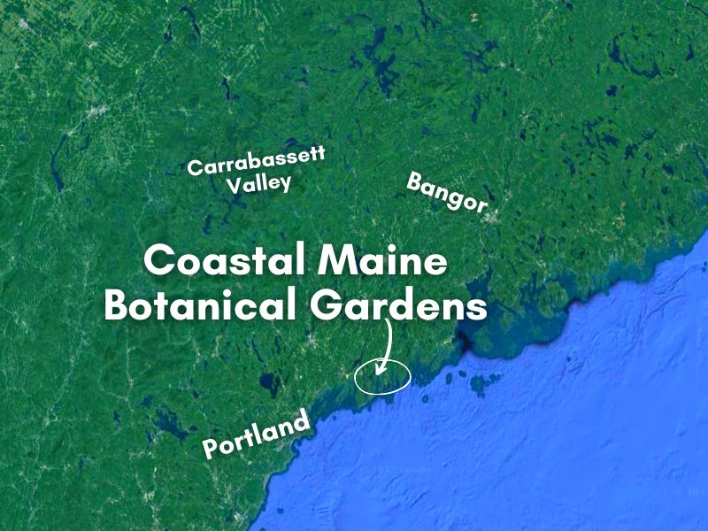 Map of Coastal Maine Botanical Gardens Boothbay Maine