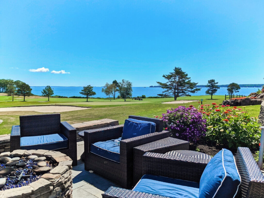 Summer Patio and Golf Course at Samoset Resort Rockport Maine 1