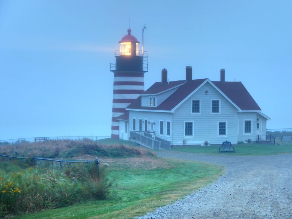 West Quoddy Lighthouse in the Fog Lubec Maine
