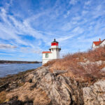 Squirrel Point Lighthouse on Kennebec River Arrowsic Maine 1