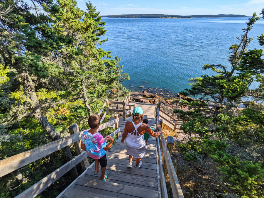 Taylor Family at Bass Harbor Lighthouse Acadia National Park Maine 1