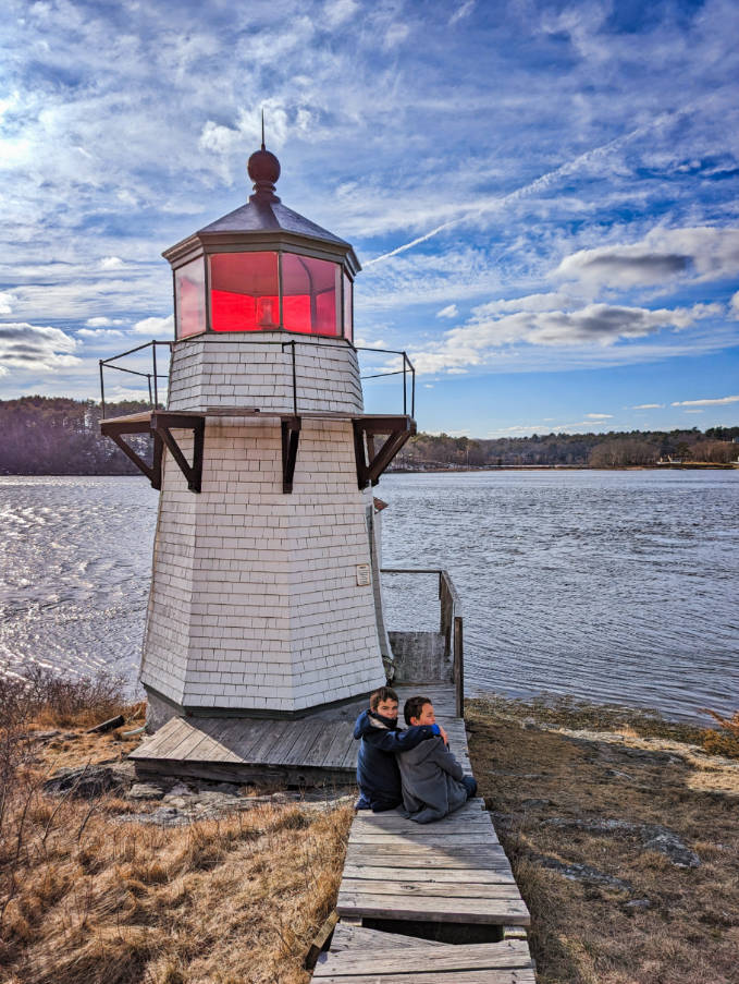 Taylor Family at Squirrel Point Lighthouse Arrowsic Maine 1