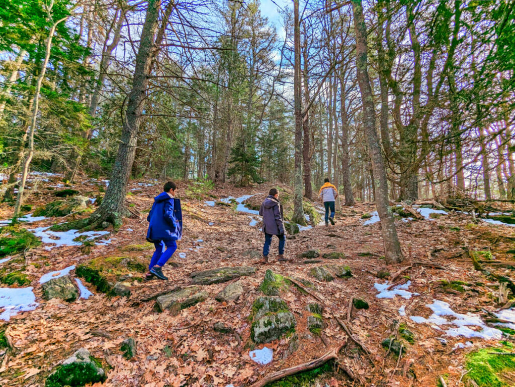 Taylor Family hiking at Squirrel Point Lighthouse Arrowsic Maine 1