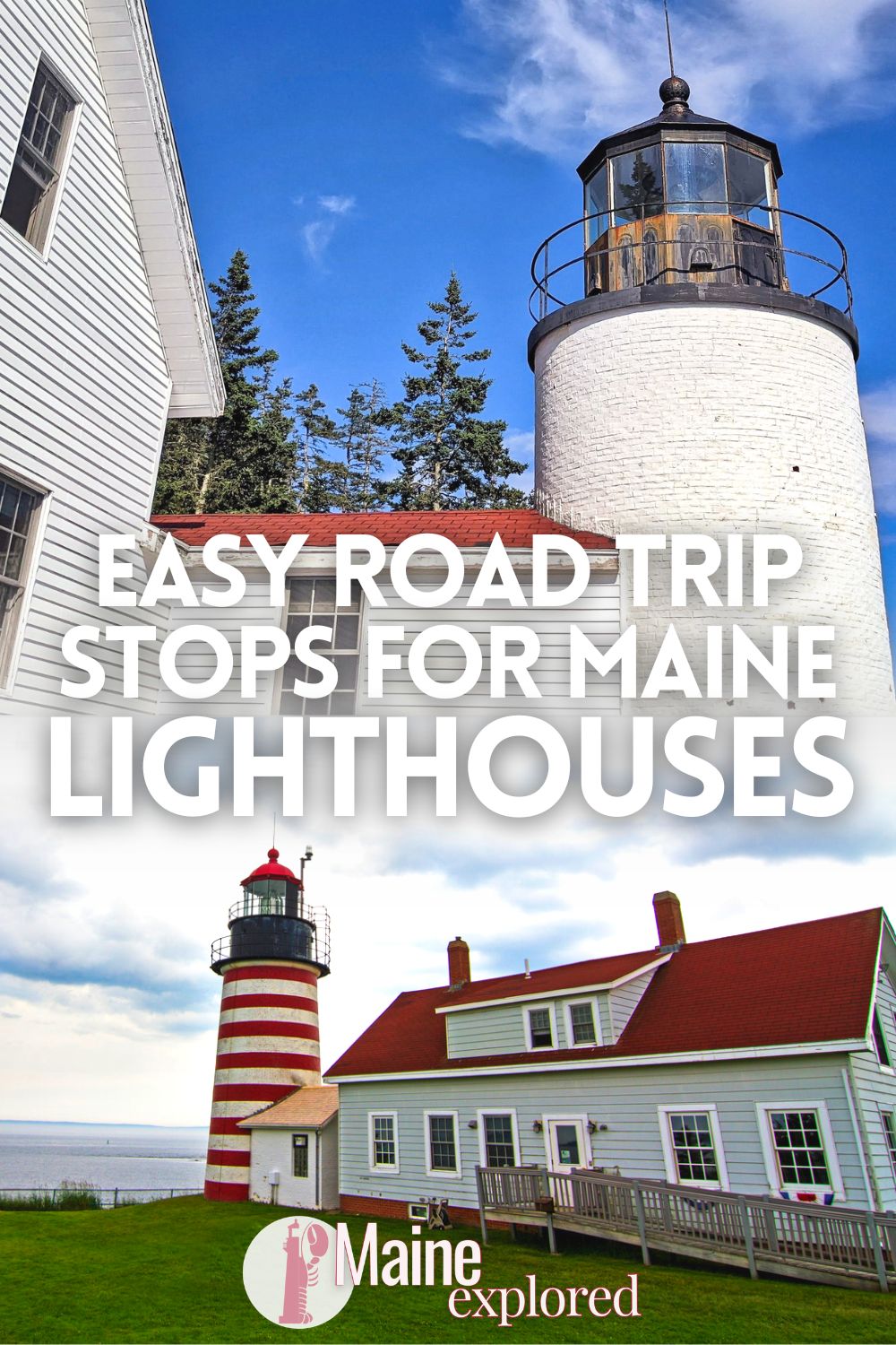 Easy to visit lighthouses in Maine are all along the coast. From the famous Portland Head Light to lesser know sites that are even more beautiful, these are the best lighthouses to add to your Maine road trip.