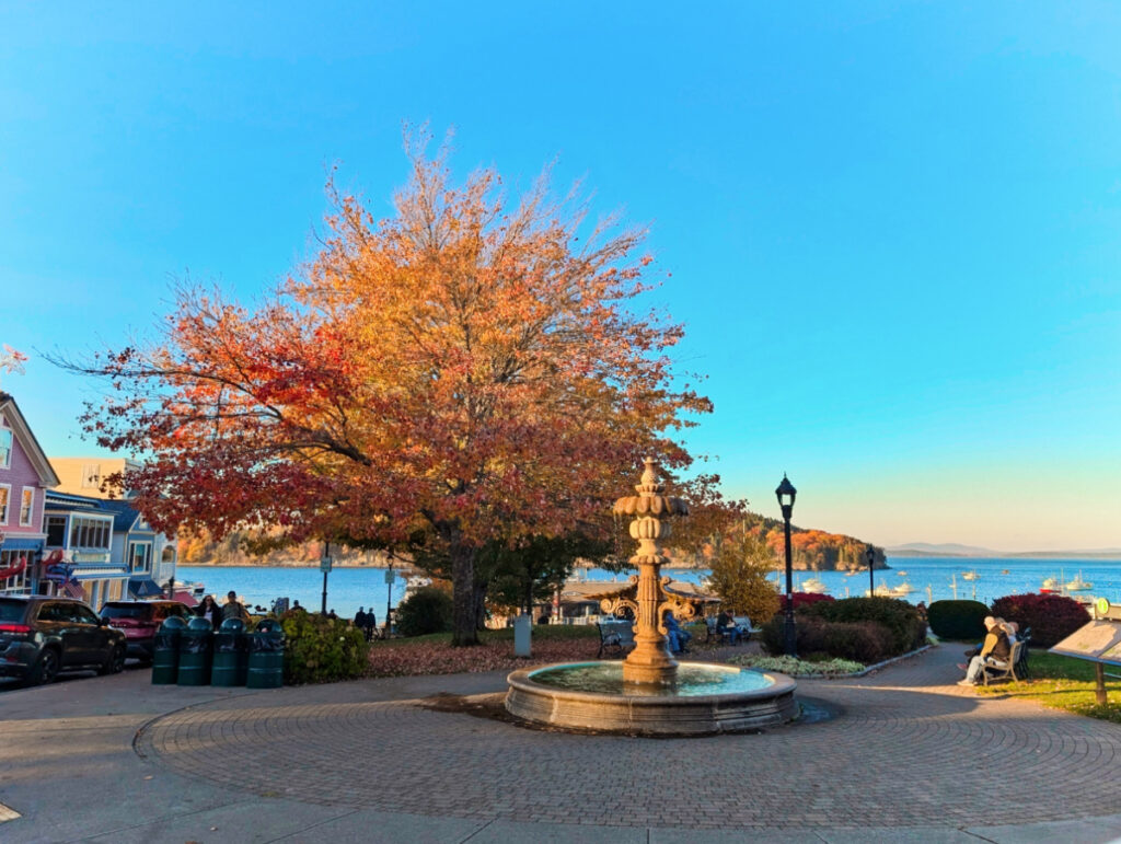 Waterfront Fountain in Bar Harbor Maine 1