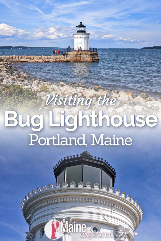Bug Light, aka the Portland Breakwater Lighthouse, is one of the most unique of the 65 lighthouses in Maine. Located at the mouth of Portland Harbor on Casco Bay, see what to expect here and how to visit three other lighthouses nearby.