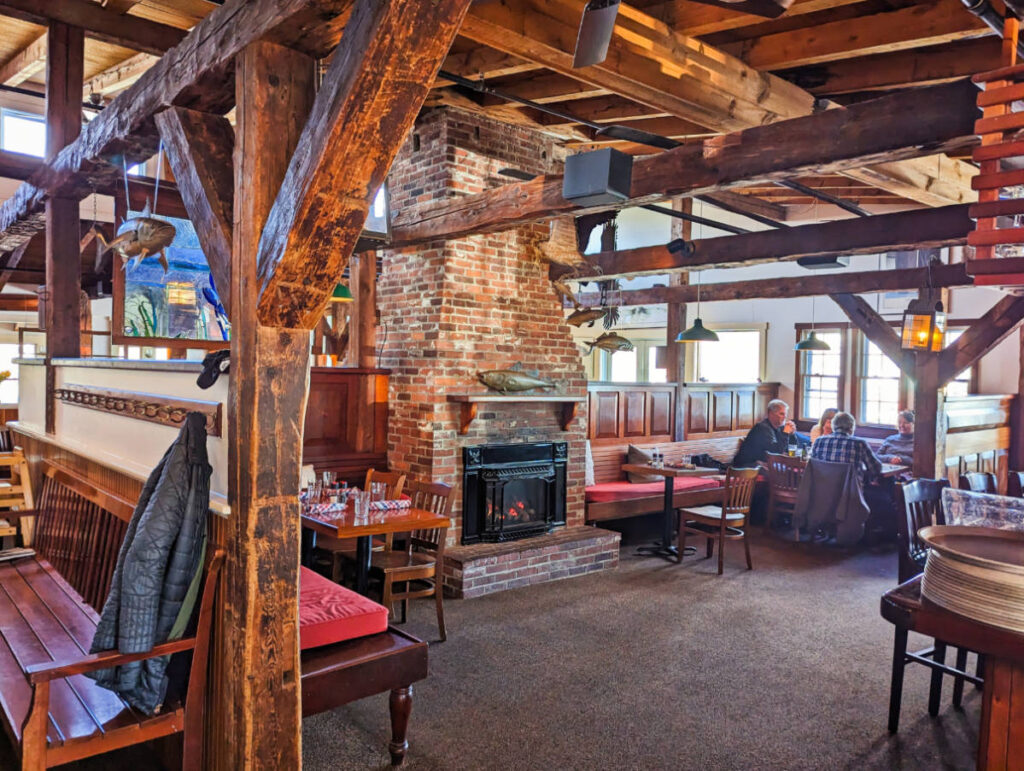 Dining Room of Waterfront Restaurant Camden Harbor Midcoast Maine 1