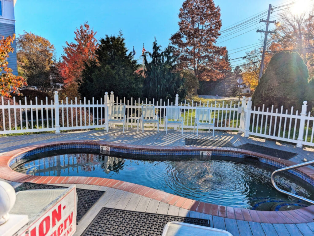 Outdoor Hot Tub at Meadowmere Resort Ogunquit Maine 1