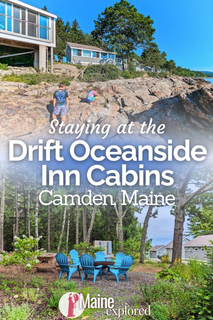 The Drift Oceanside Inn just outside of downtown Camden is a beautiful, fun retreat in MidCoast Maine. Every room has an ocean view, the sea air is perfect and the community fire pit allows you to end your day relaxed. See what else to expect here at this quiet cabin resort in Camden.
