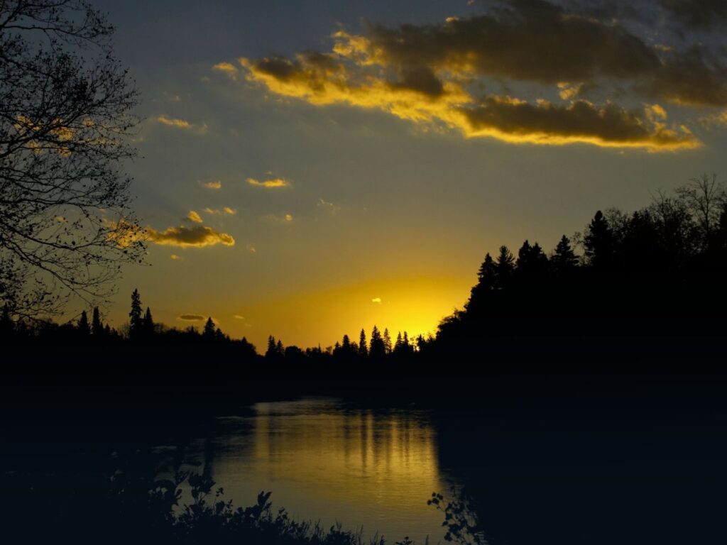 Aroostook River at Sunset outside of Presque Isle Maine 1