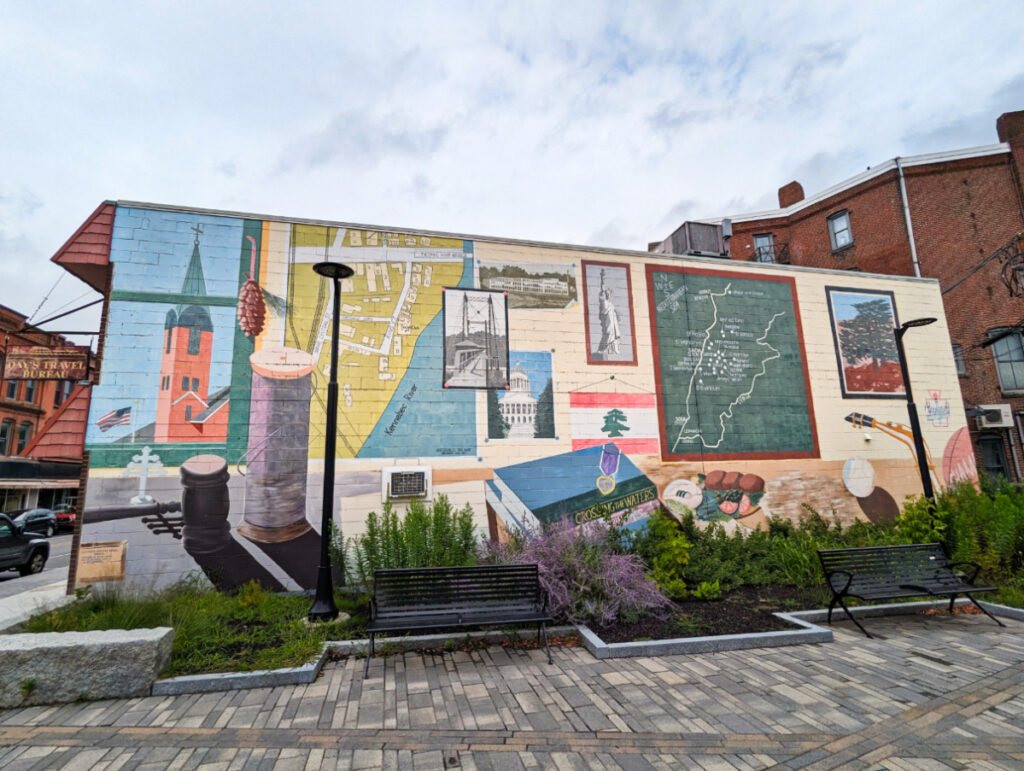Mural in downtown Waterville Central Maine 1