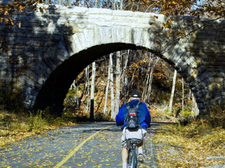 Senior Biking in Acadia National Park Bar Harbor Maine 1