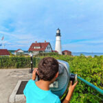 Taylor Family at Portland Head Lighthouse in Summer Portland Maine 1