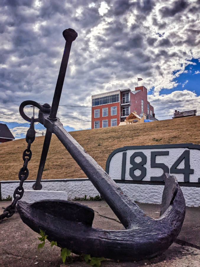 250 Main Hotel with Anchor from Waterfront Park Rockland Maine 1 - Copy