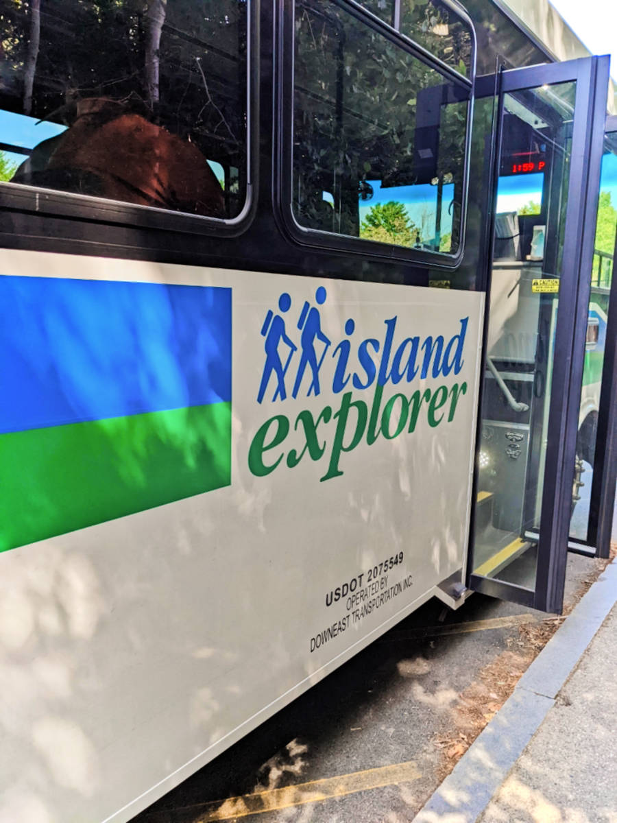 Acadia National Park Island Explorer Shuttle Bus in Bar Harbor Maine 1