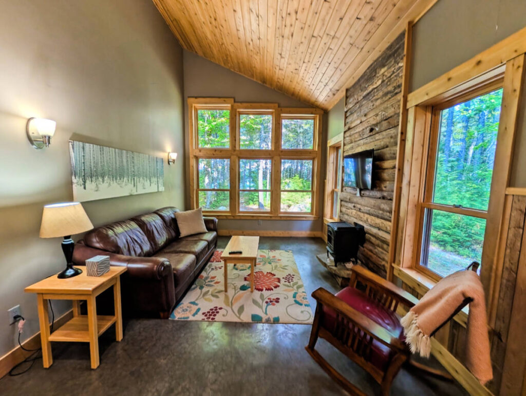 Twin Pines Raven Cabin at New England Outdoor Center NEOC Millinocket Maine 4