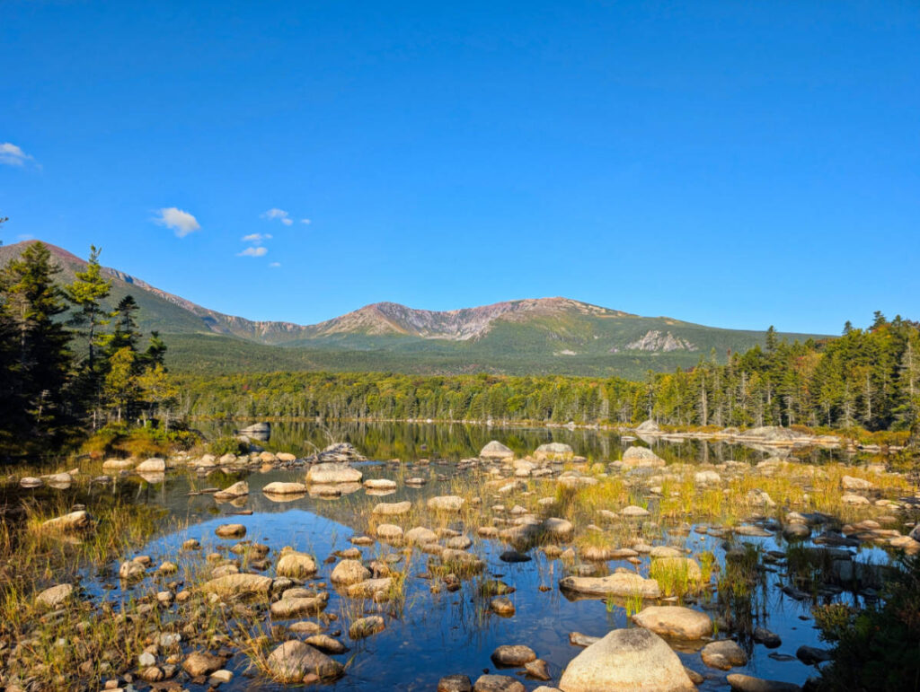 Fall COlors on Sandy Stream Pond in Baxter State Park Millinocket Maine 1