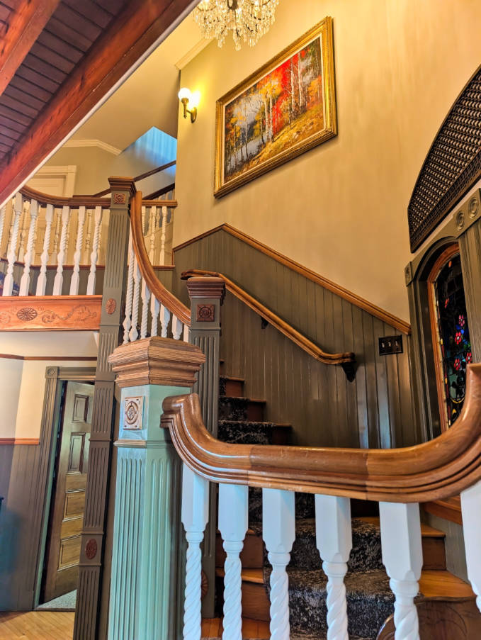 Fancy Staircase of Blair Hill Inn Greenville Maine 1