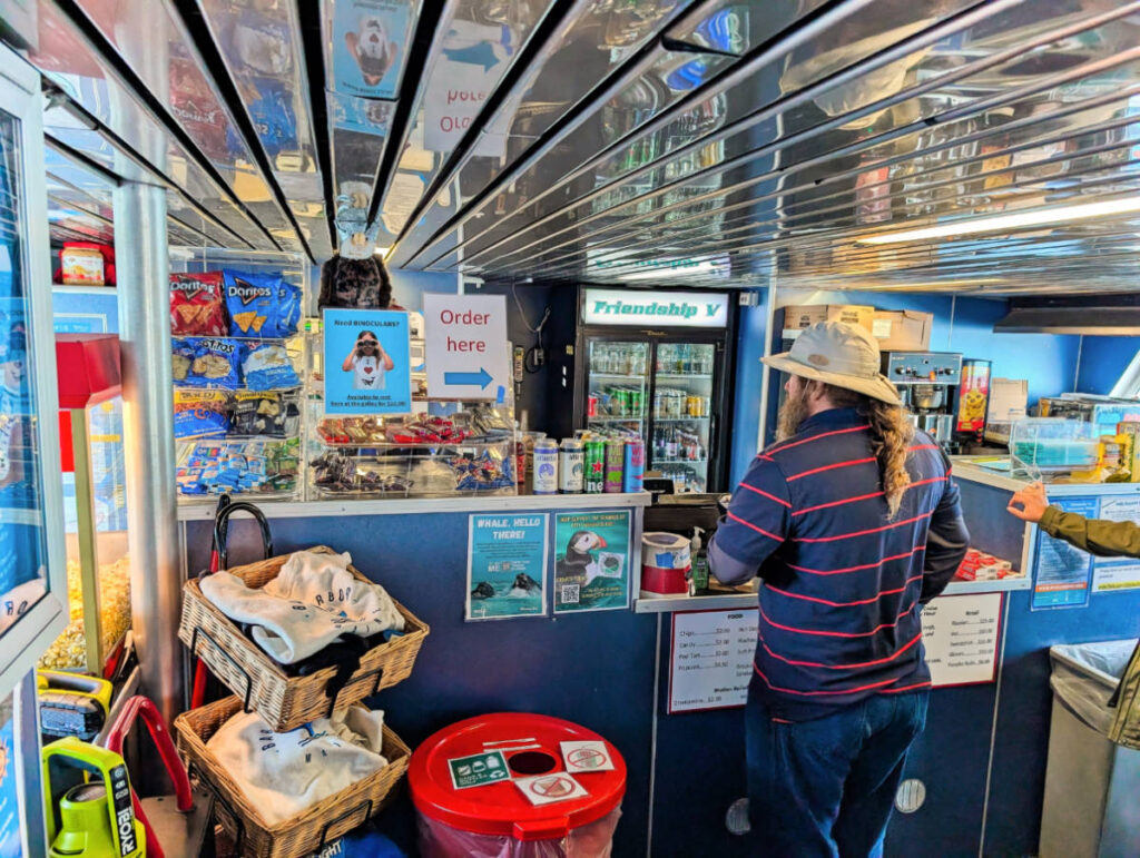 Galley on Bar Harbor Whale Watching Boat for Lighthouse Cruise in Bar Harbor Maine 1