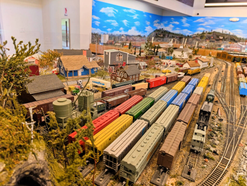 Model Train Yard at Seashore Trolley Museum Kennebunkport Maine 1