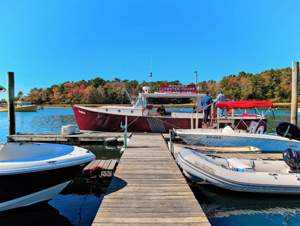 On Dock at Rugosa Lobster Tours Kennebunkport Maine 1