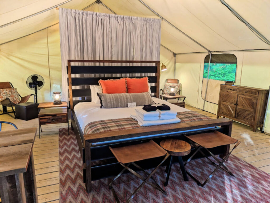 Platform Tents Glamping at Sandy Pines Campground Kennebunkport Maine 1