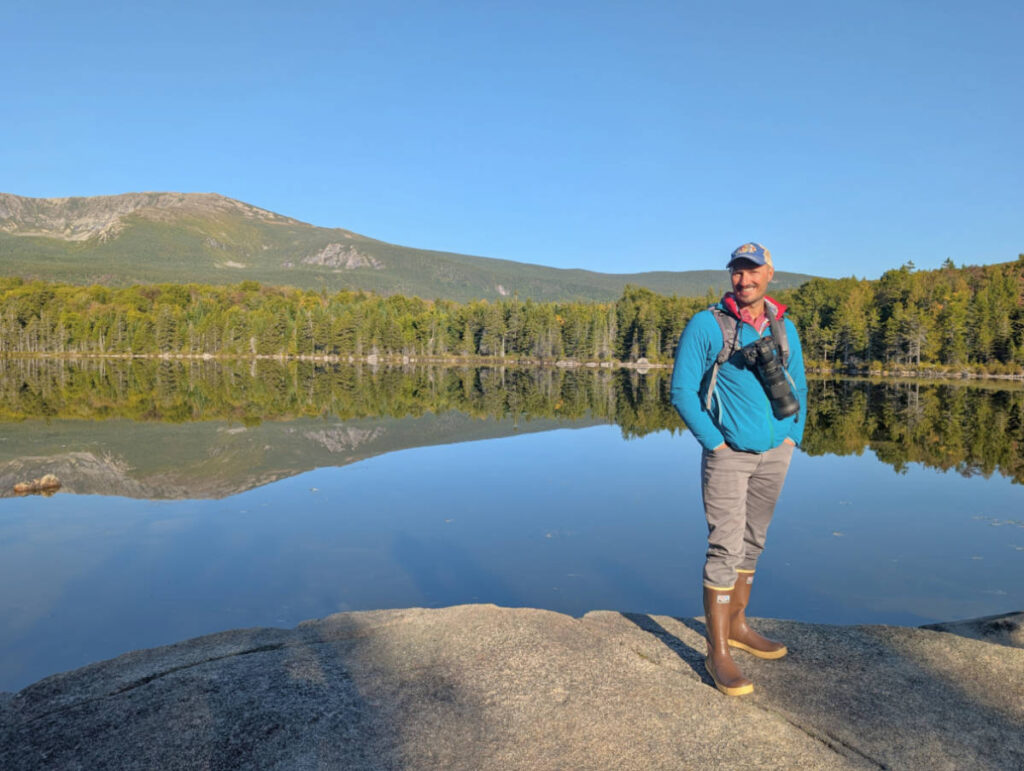 Rob Taylor at Sandy Stream Pond in Baxter State Park Millinocket Maine 1