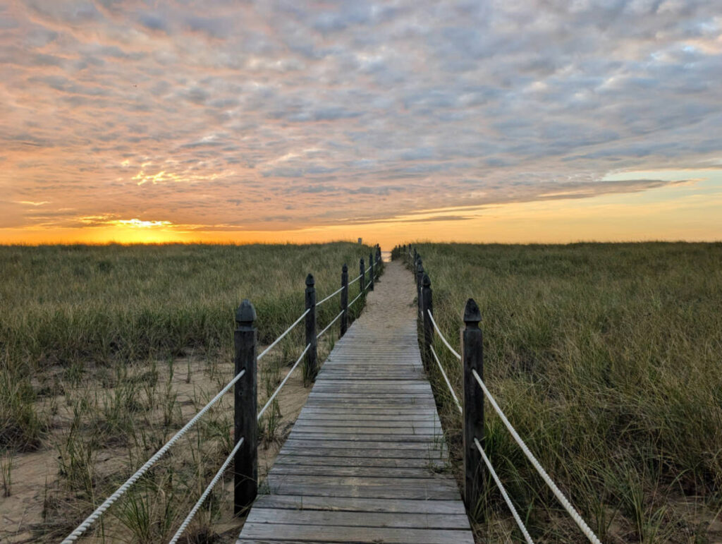 Sunrise over Dunes at Ocean House Hotel Old Orchard Beach Maine 1