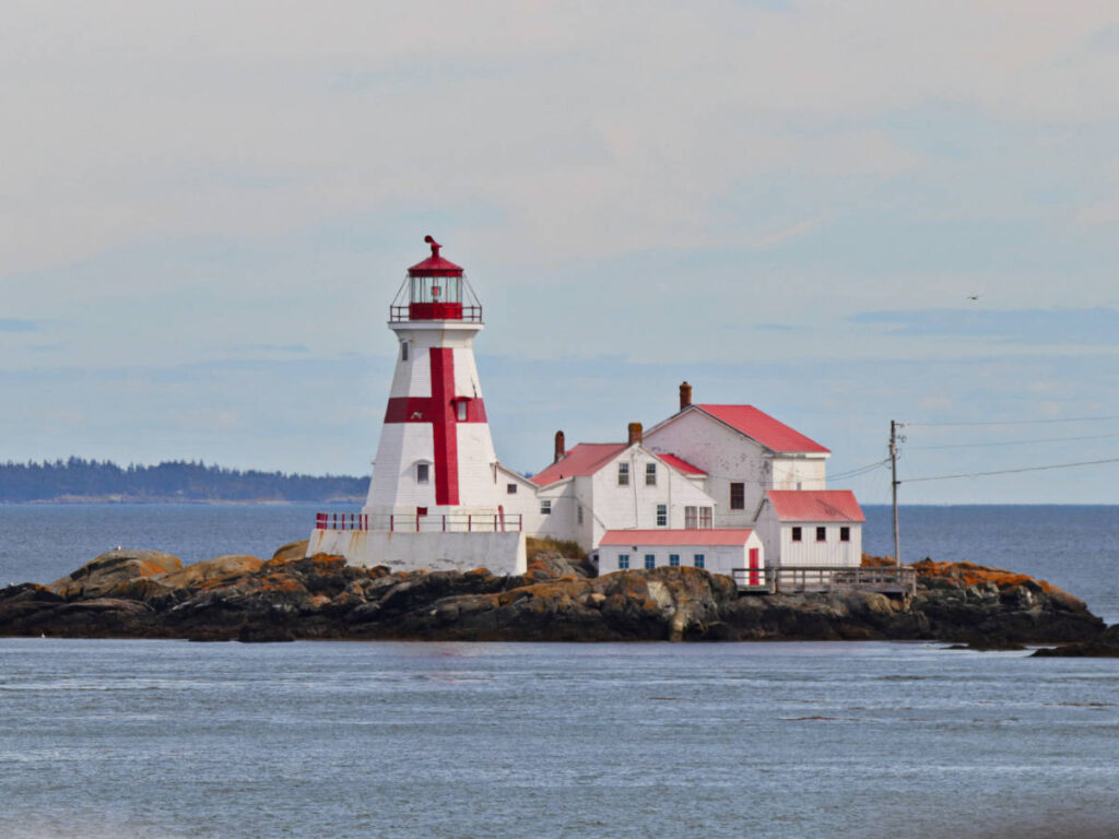 East Quoddy Lighthouse on Campobello Island New Brunswick from Bar Harbor Whale Watching Lighthouse Cruise 2