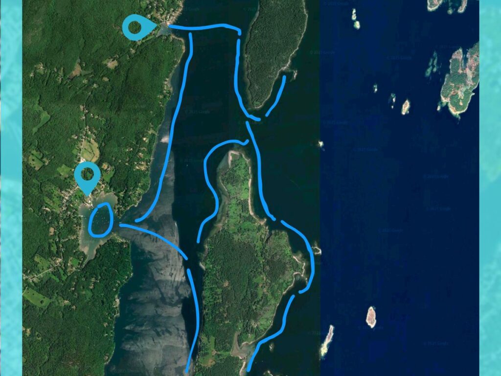 Muscongus Bay Kayaking from Round Pond ME