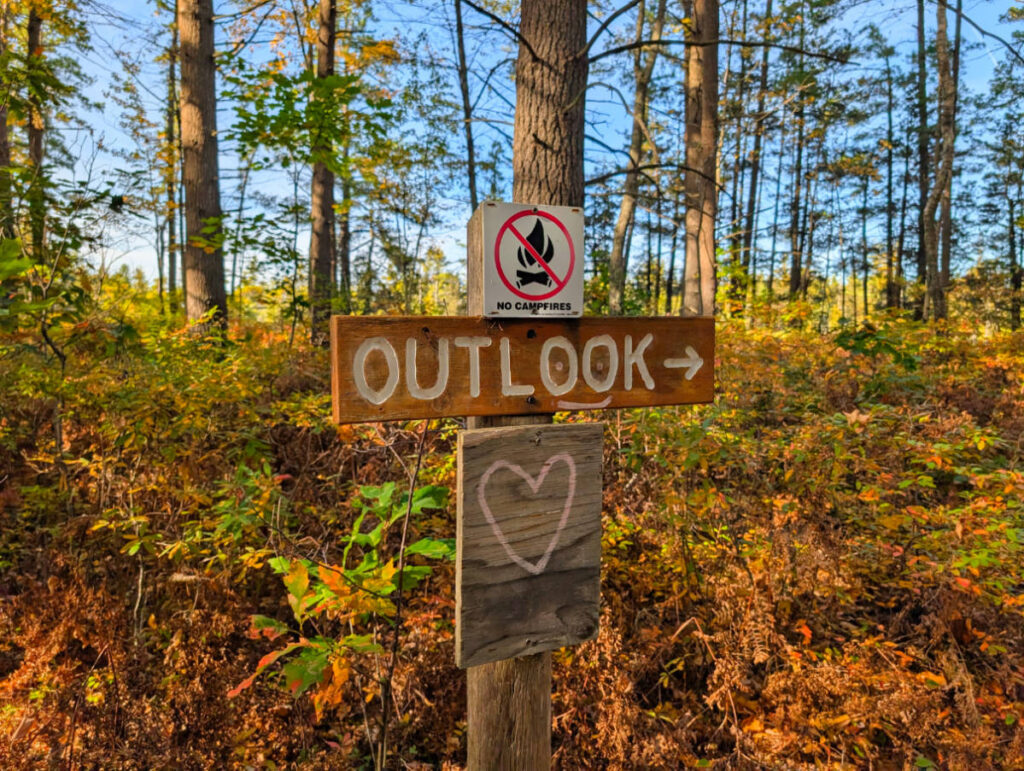 Trail Sign at Saco Heath Preserve Kennebunkport Maine 1