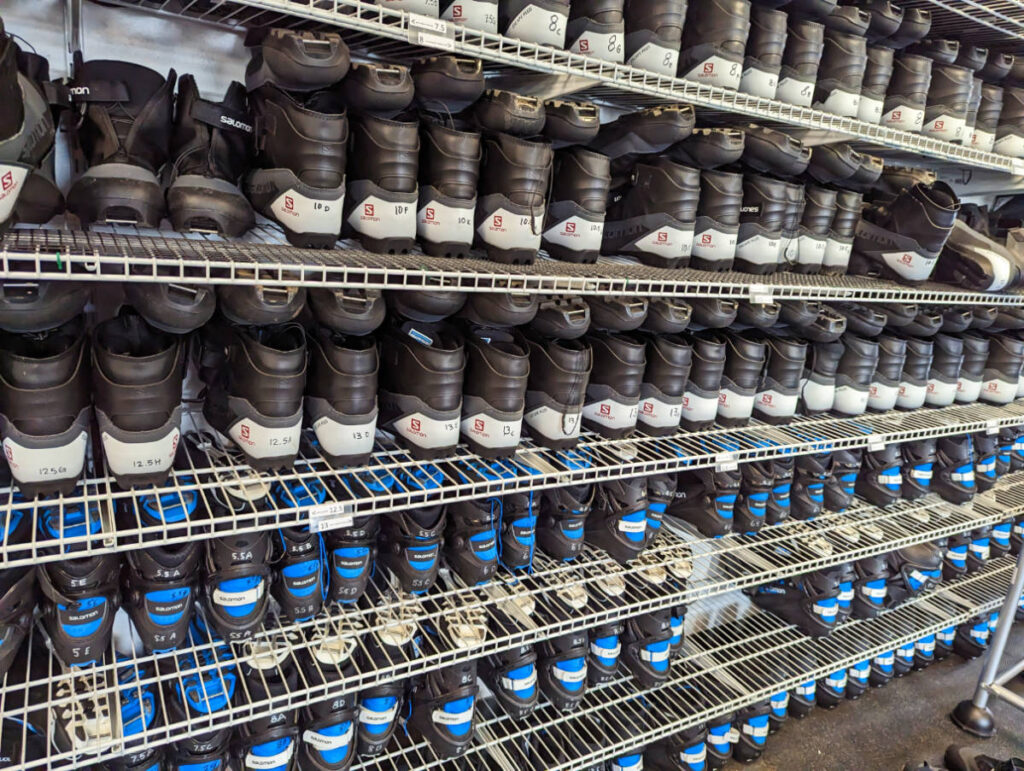 Cross Country Skiing Boots at Pineland Farms New Gloucester Maine 3