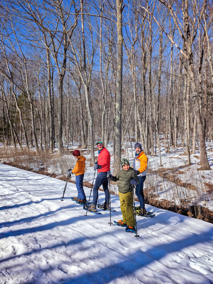 Full Taylor Family Snowshoeing Maine 2