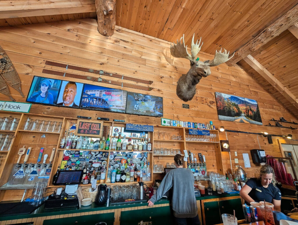 Bar at Bullwinkles Mid Mountain Lodge at Sugarloaf Mountain Ski Area Carrabassett Valley Maine 1