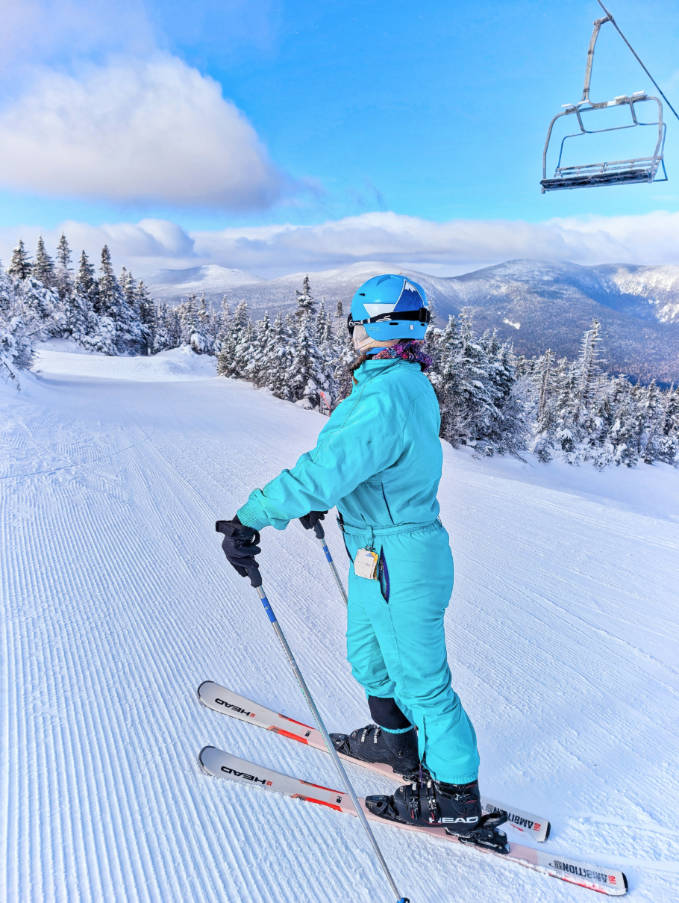 Kelly on Green Horshoe Run at Sugarloaf Mountain Ski Area Carrabassett Valley Maine 2
