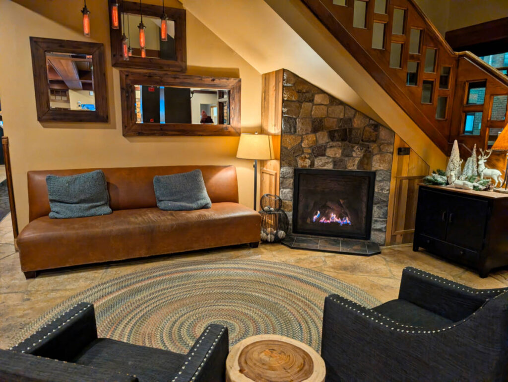 Lobby Living Room at Sugarloaf Mountain Hotel Carrabassett Valley Maine 1