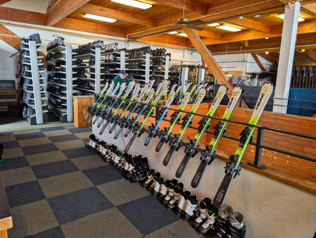 Ski rental shop at Sugarloaf Mountain Ski Area Carrabassett Valley Maine 1