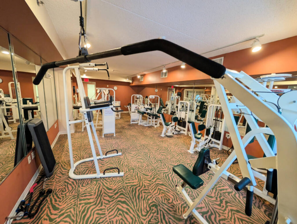 Weight room in Fitness Center at Senator Spa at Senator Inn and Spa Augusta Maine 1