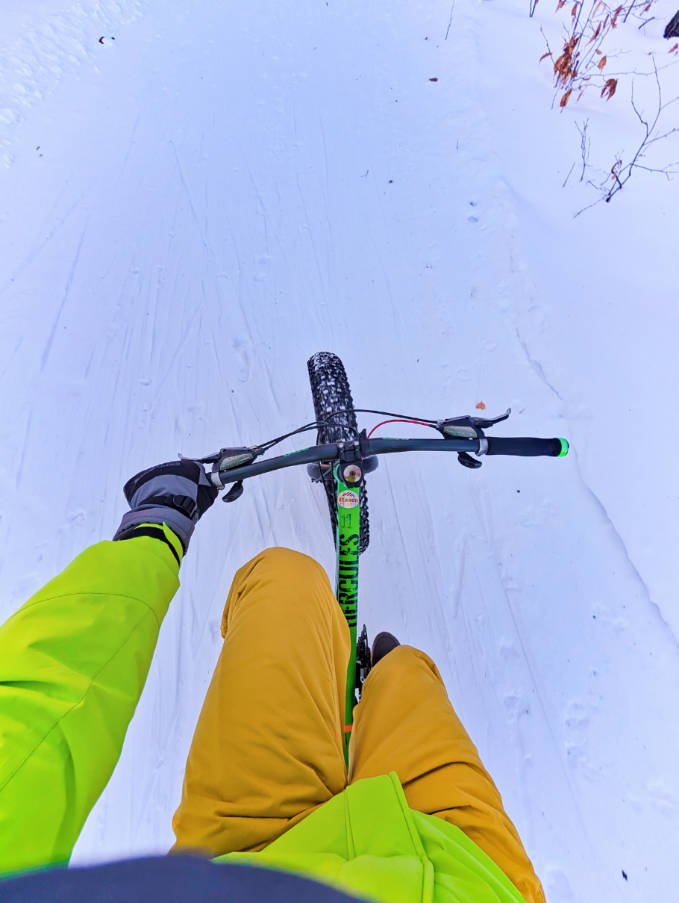 Winter Fat Tire Biking at NEOC New England Outdoor Center Millinocket Maine 3
