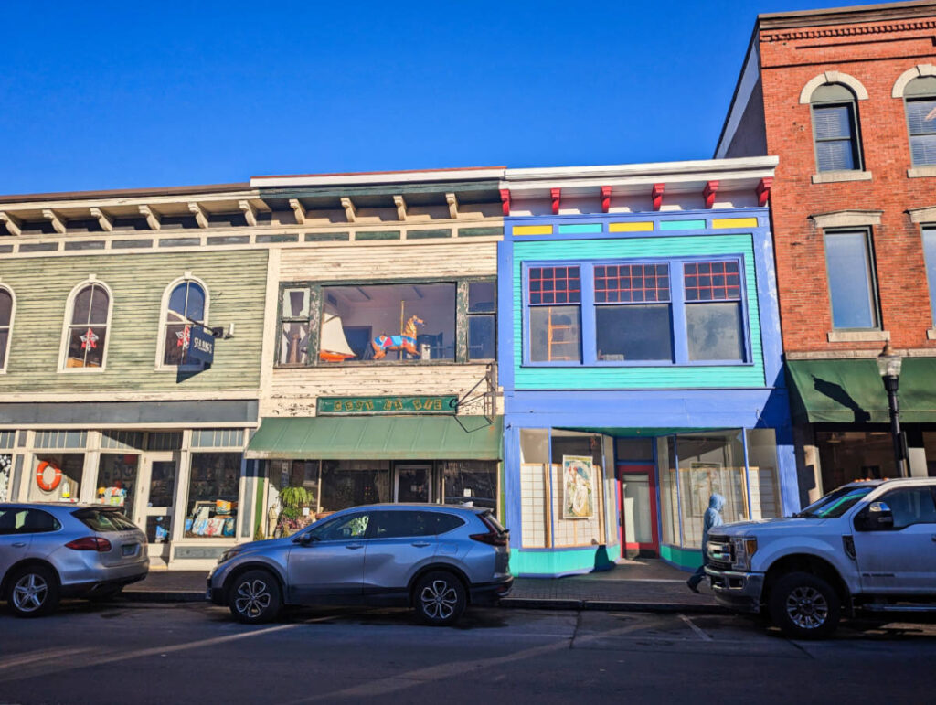 Colorful Buildings downtown Rockland Midcoast Maine