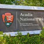 Entrance Sign at Acadia National Park Maine