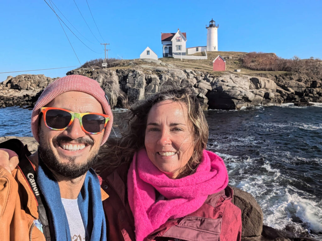 Rob Taylor and Kelly at Nubble Lighthouse Southern Maine