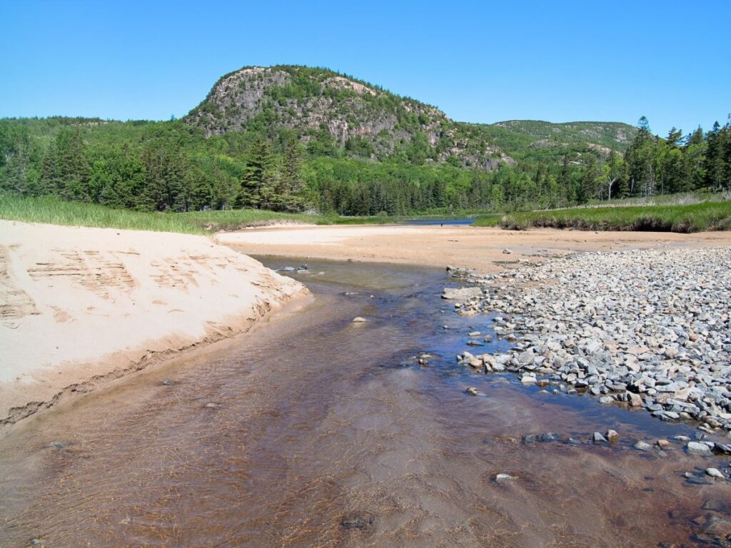 Sandy Beach at Acadia National Park Maine