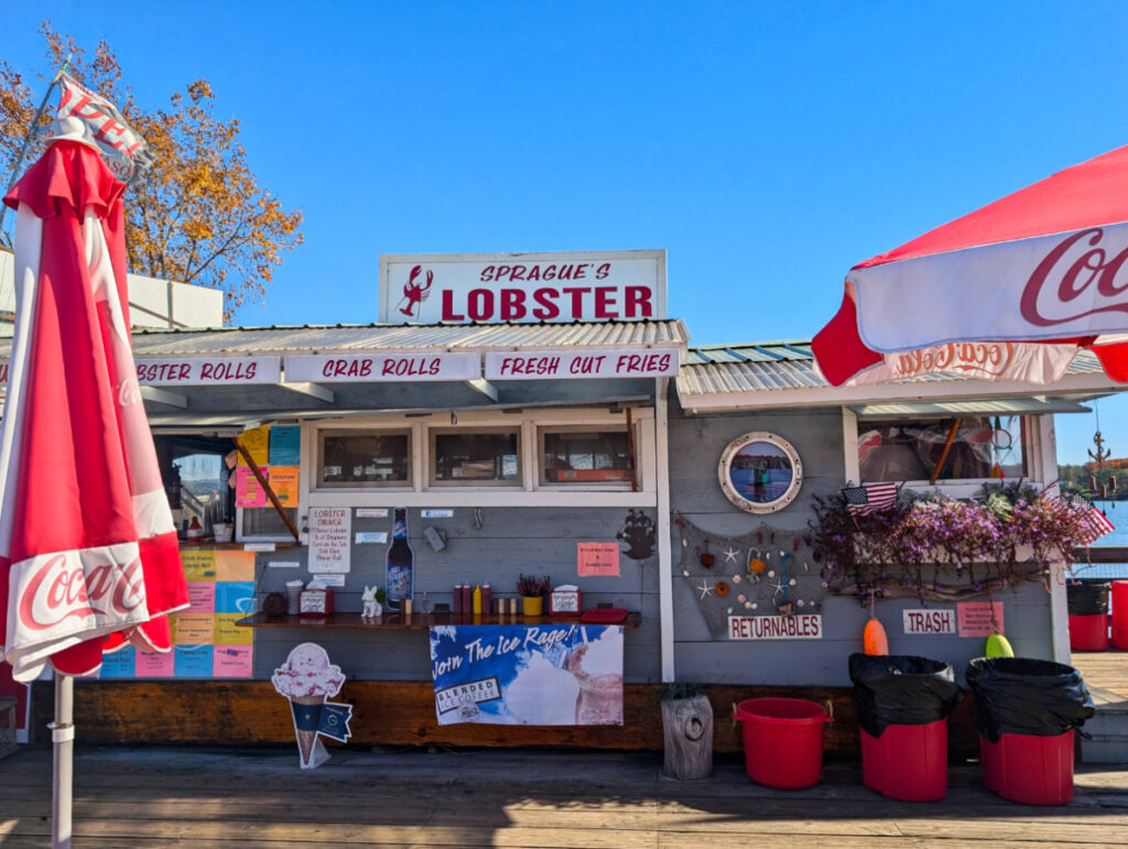 Spragues Lobster Stand in Wiscassett Maine