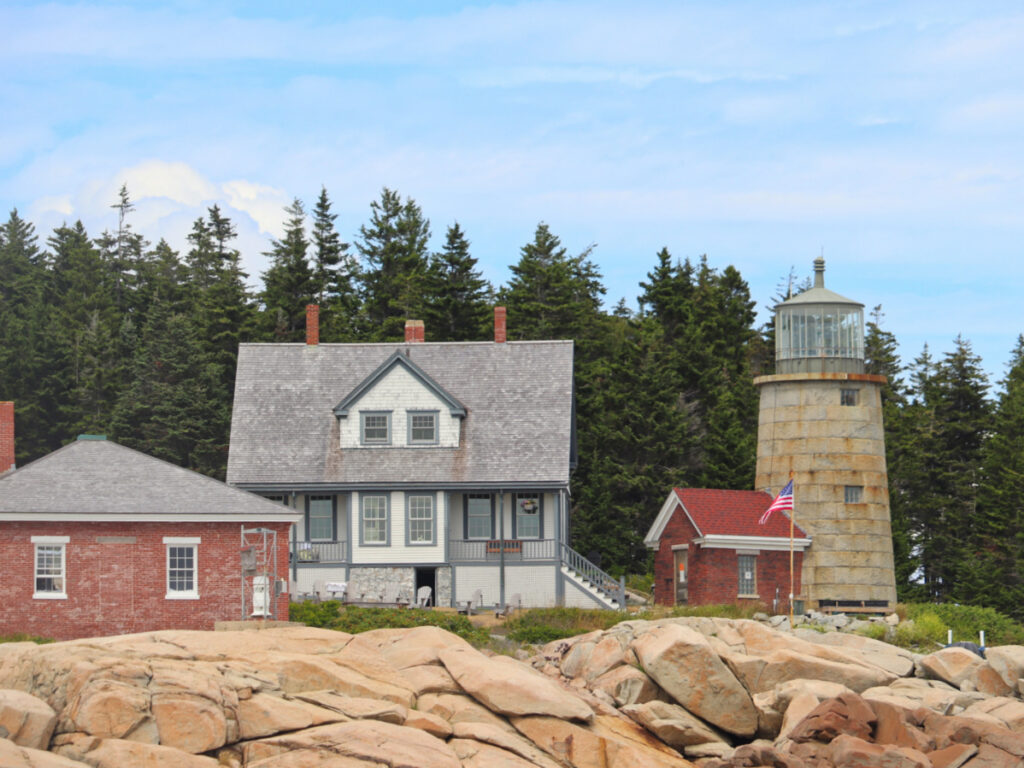 Whitehead Island Lighthouse from Lobstering Tour MidCoast Maine